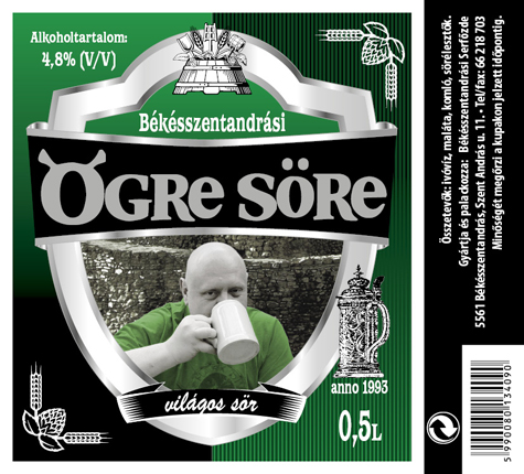 A former beer label of Ogre beer source: folyekonykenyer.blog.hu