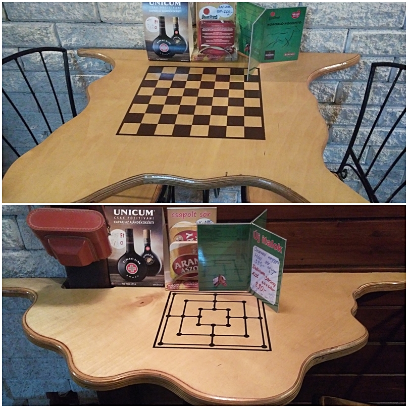 The board game pub tables of Koborló Koccintó, Siófok
